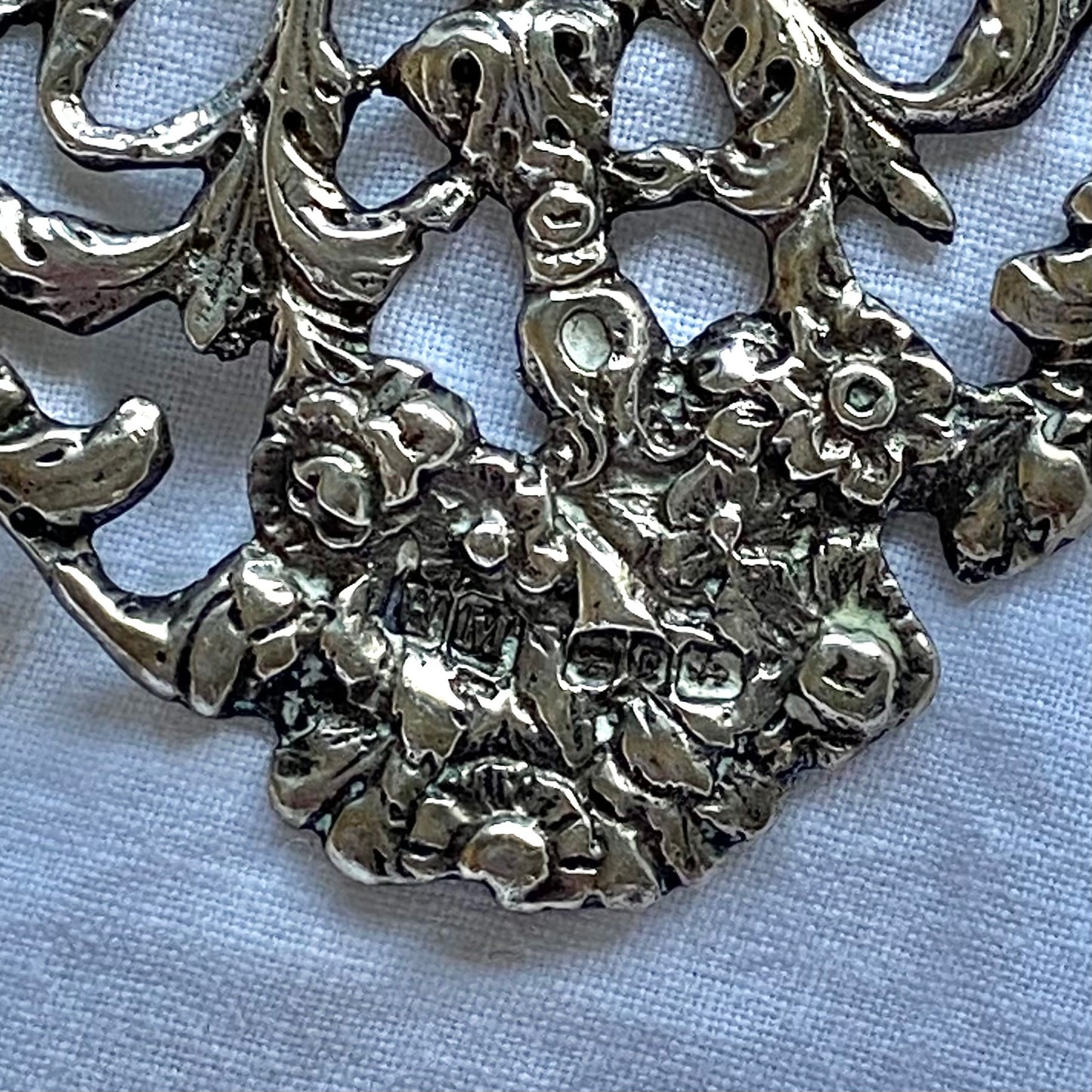 Antique Edwardian Sterling Silver Nurse Belt Buckle