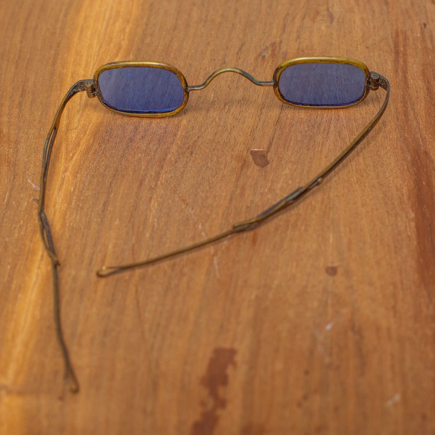 Antique 1800s Blue Lens Sunglasses