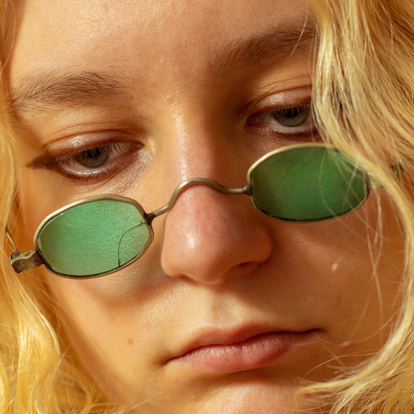 Antique 1800s Green Lens Sunglasses