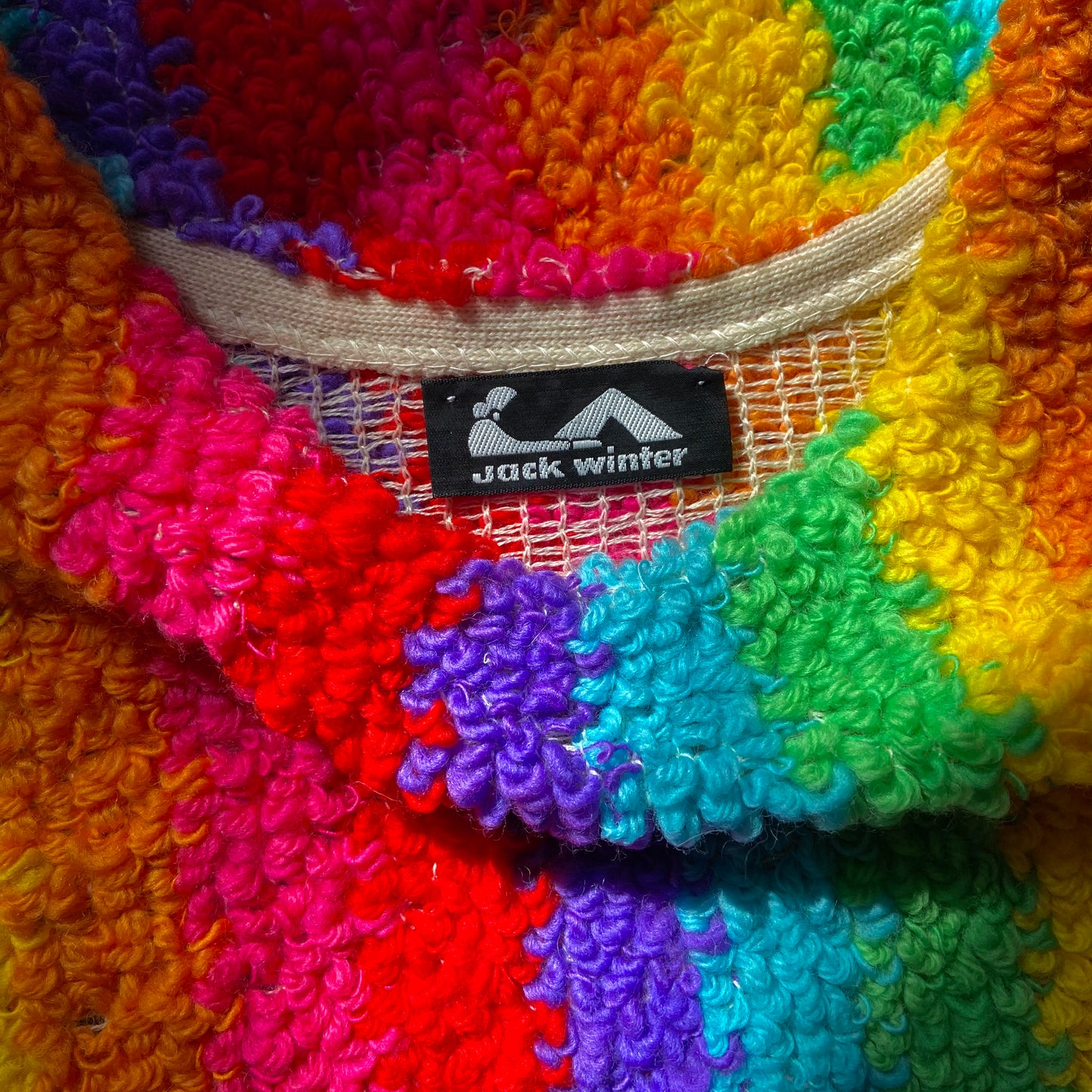 1960s Rainbow Knit Mini Dress by Jack Winter