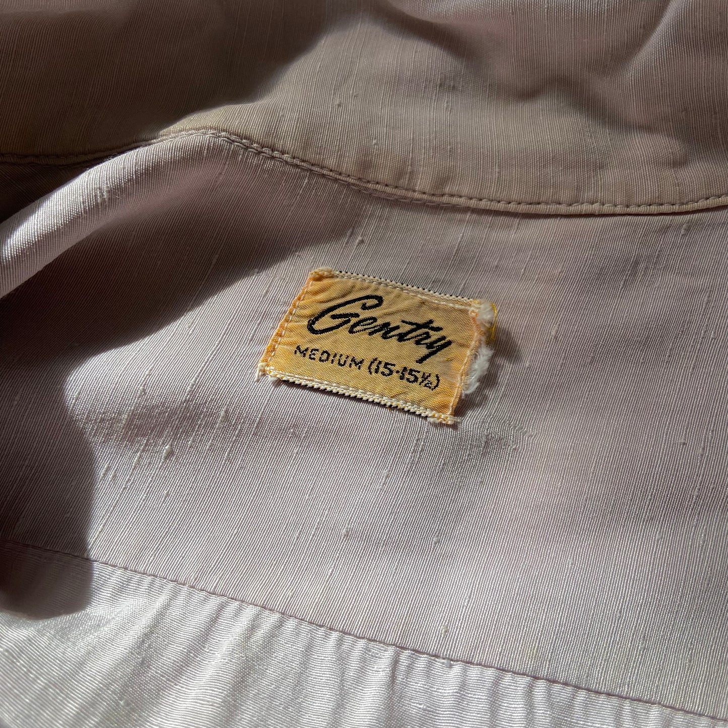 1930s Grey Rayon Short Sleeve Loop Collar Shirt