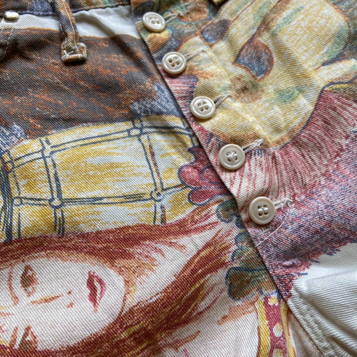 1960s Hippie Novelty Print Wrangler Shorts