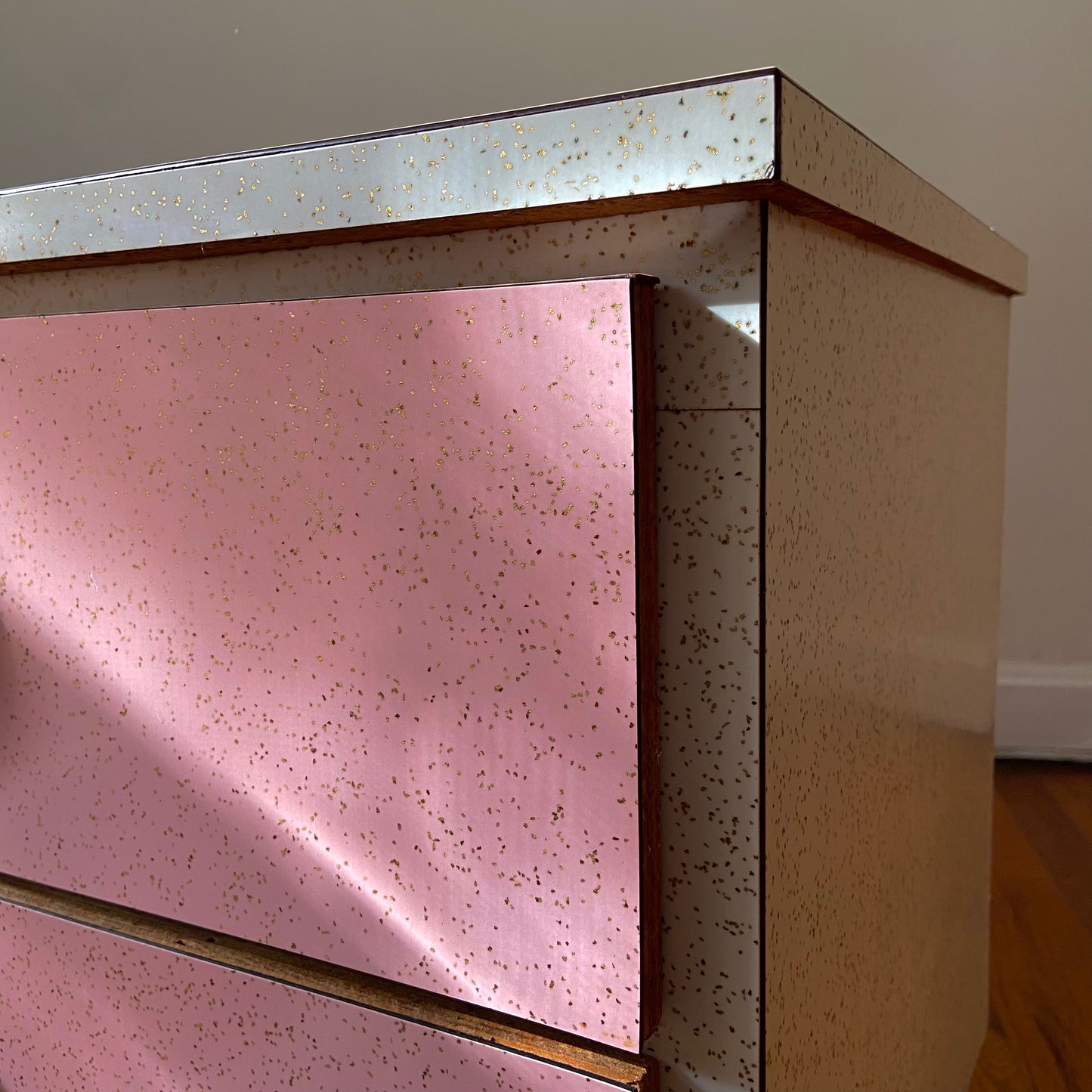 1950s Sparkle Laminate Nightstand