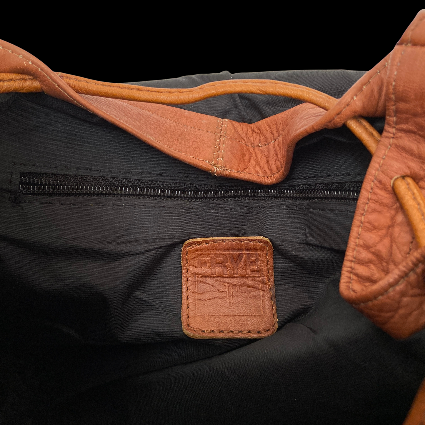 Vintage Frye Brown Leather Backpack