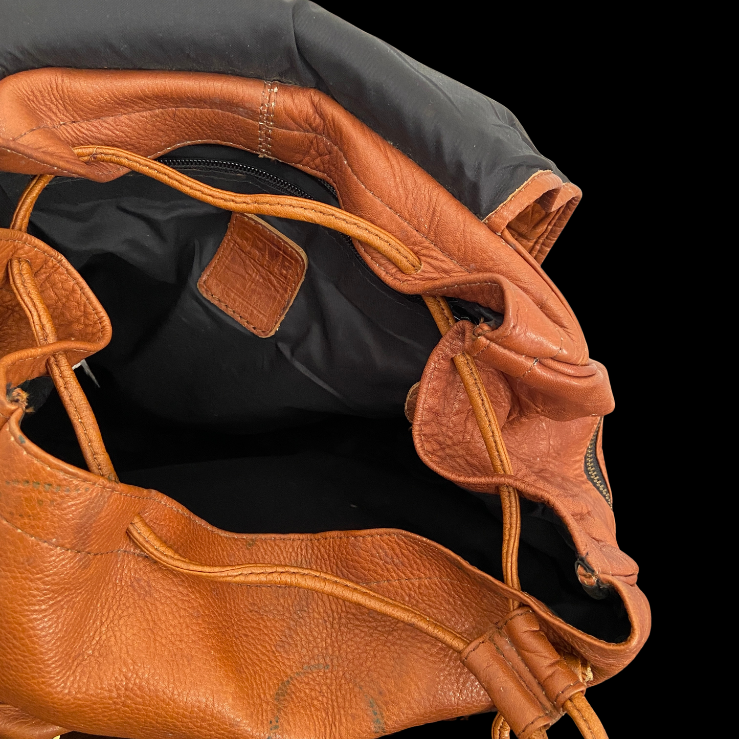 Vintage Frye Brown Leather Backpack