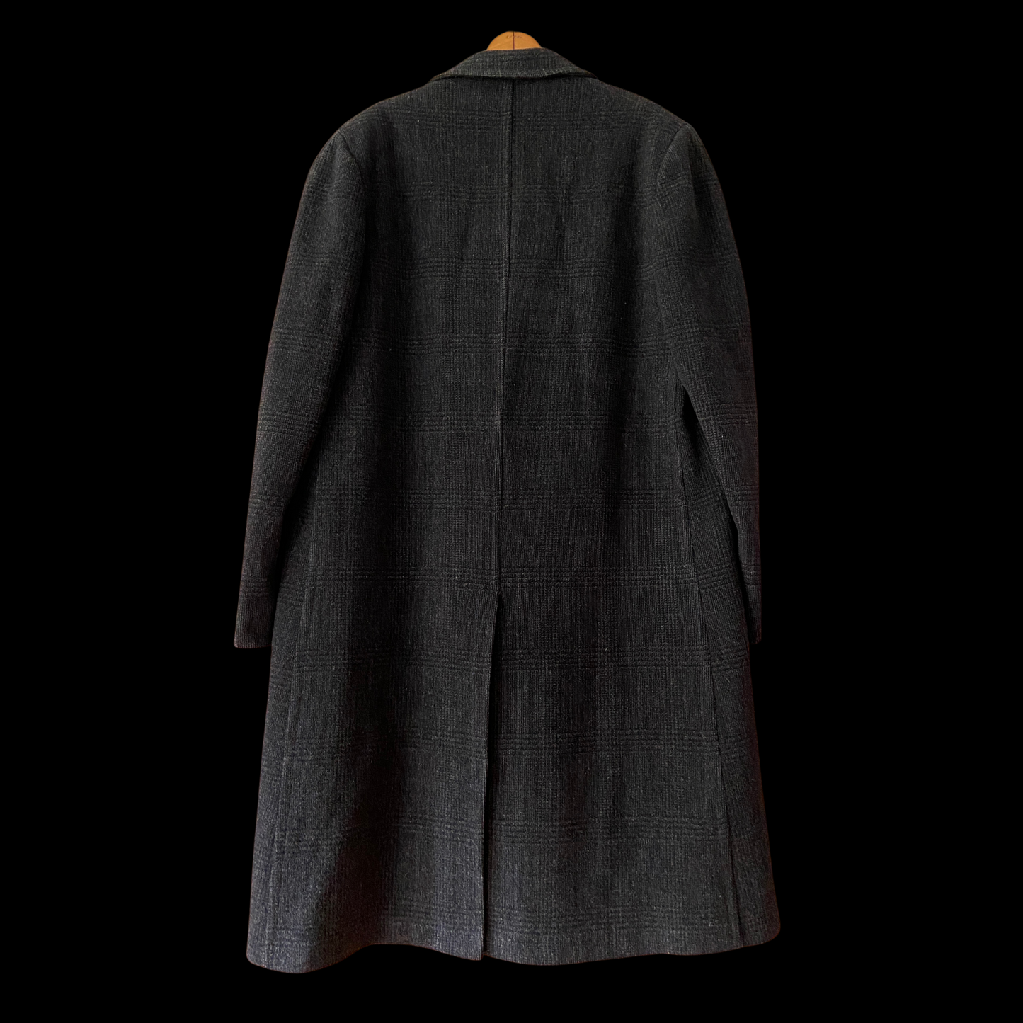 1940s Men's Black Wool Coat Clipper Craft