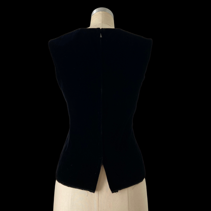 1950s Black Velvet Shell Top
