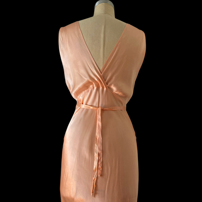 1930s Pink Liquid Satin Slip Dress