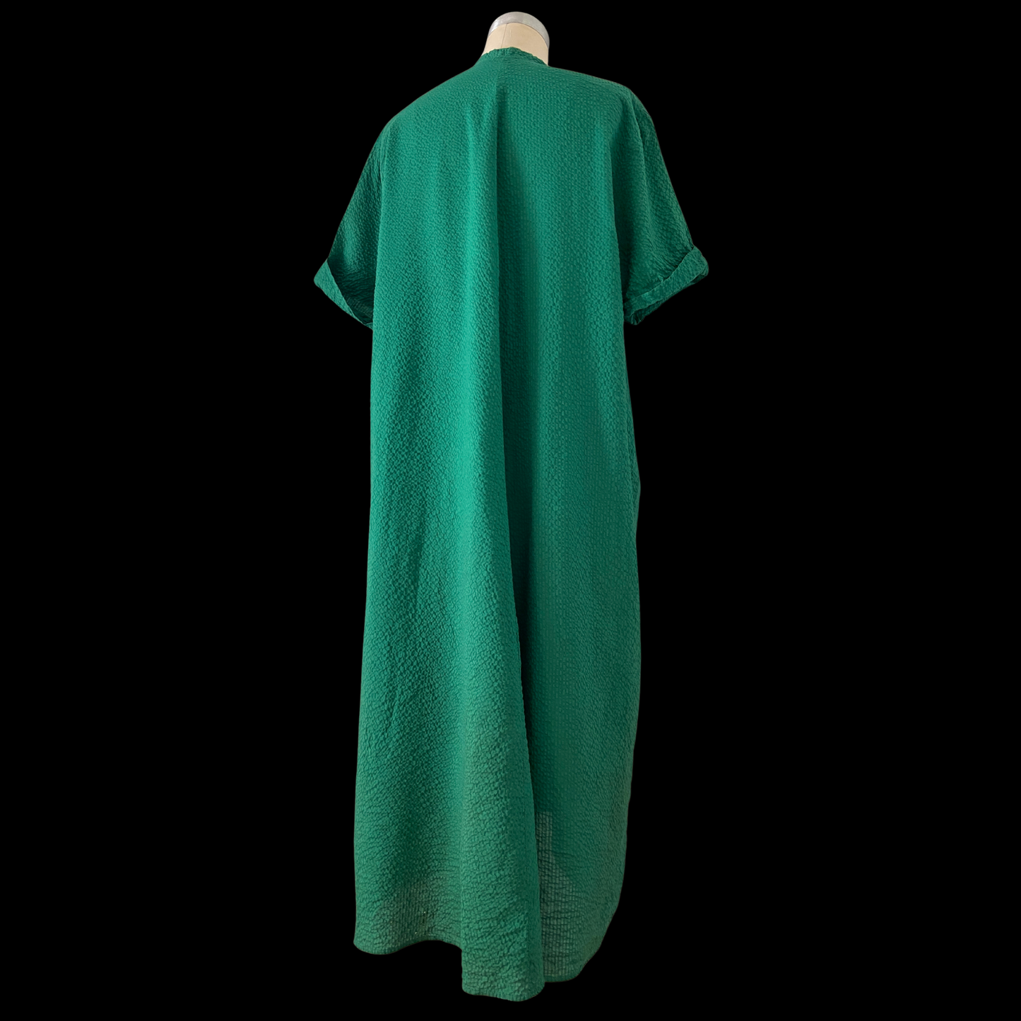 1940s Green Cotton Smock Dress