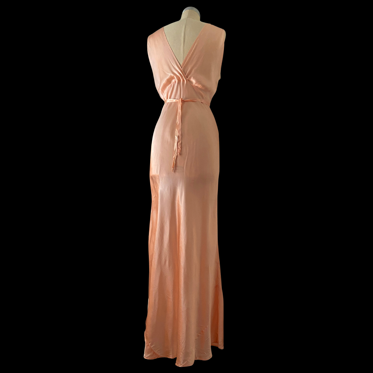 1930s Pink Liquid Satin Slip Dress