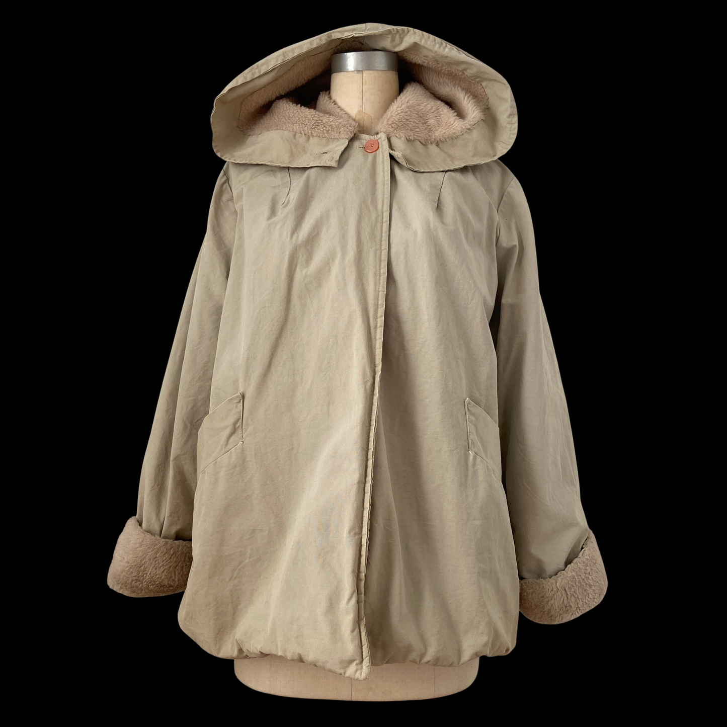 1950s Tan Jacket with Hood