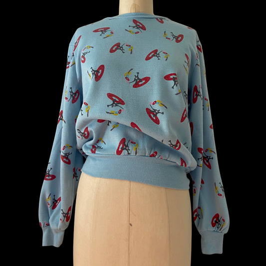 1980s Sweatshirt Magician Print