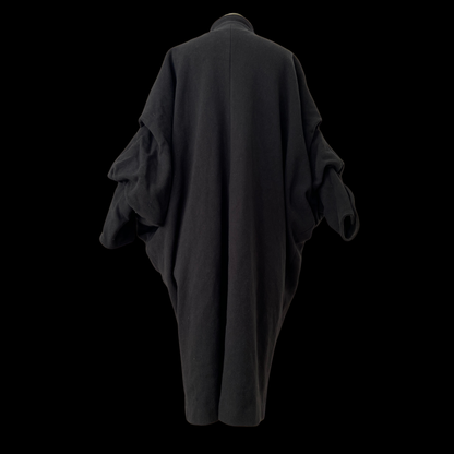 1980s Wool Cocoon Coat Issey Miyake Style