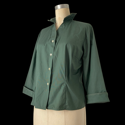 1950s Green Cotton Top