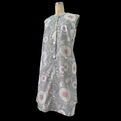 1960s Floral Cotton Shift Dress