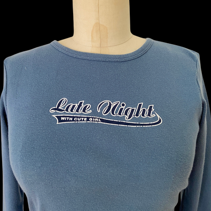 1990s Queer Lesbian Tee "Late Night With Cute Girl"