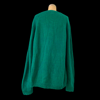 1960s Wool Hand Knit Zipper Cardigan