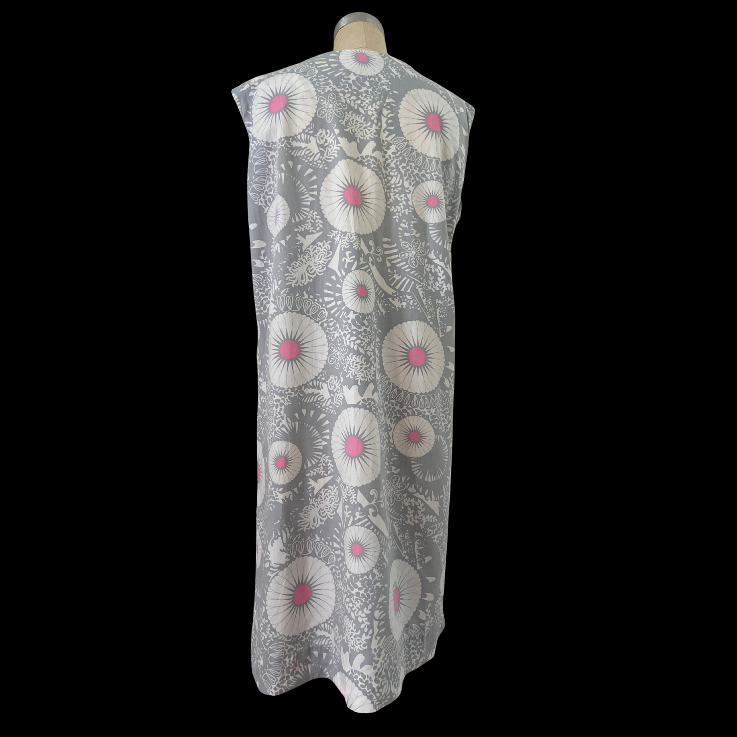 1960s Floral Cotton Shift Dress