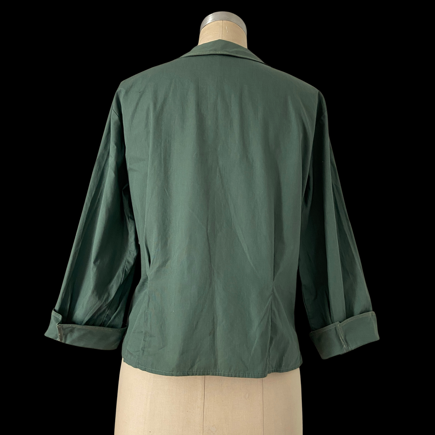 1950s Green Cotton Top
