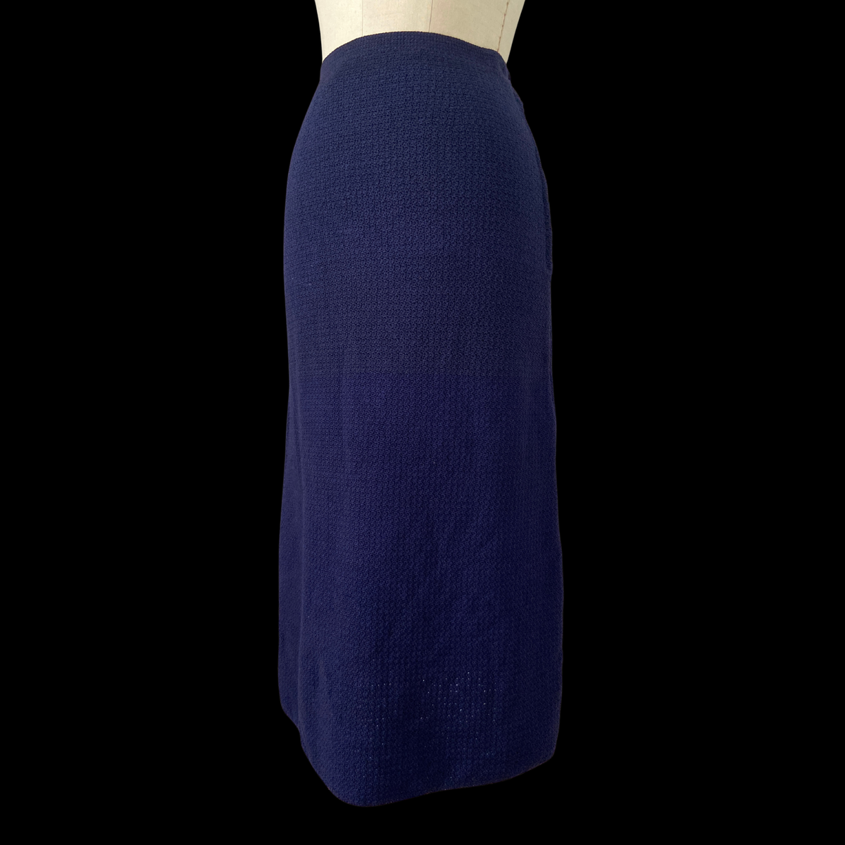 1940s Knit Skirt Set with Rhinestone Buttons