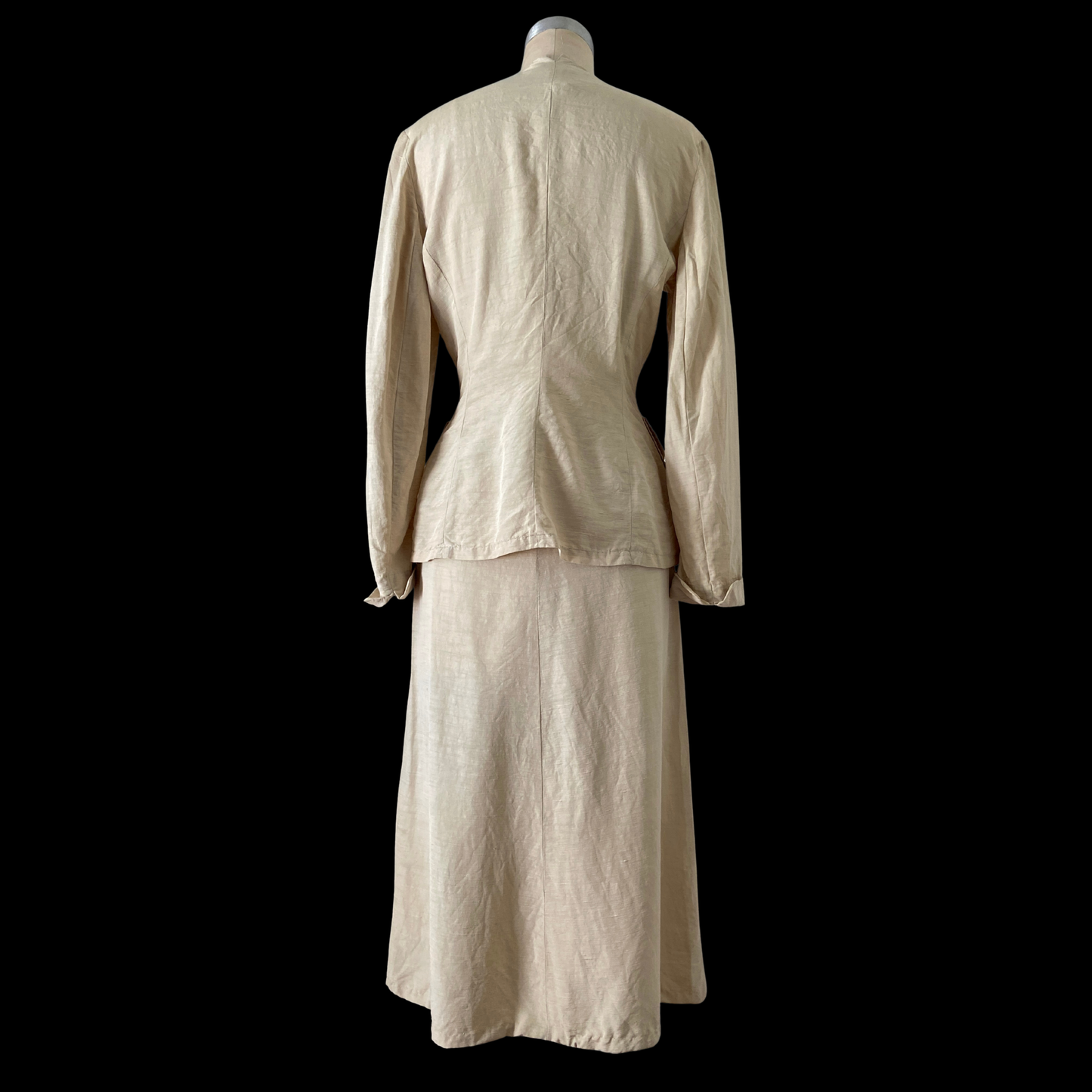 1940s Cream Silk Suit