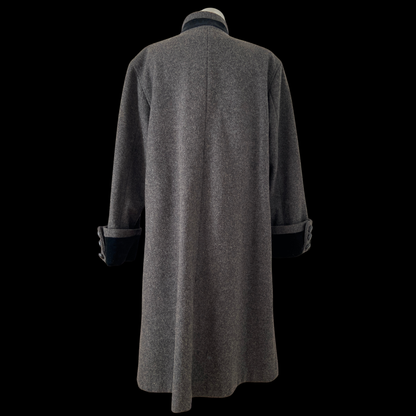 1980s Gray Wool Princess Coat