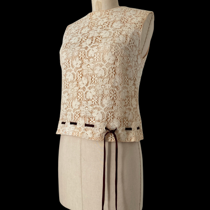 1960s Cream Lace Top