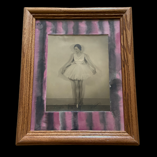 1920s Ballerina Photograph with Hand Painted Watercolor