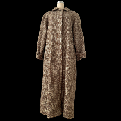 1980s does 1940s Brown Tweed Coat