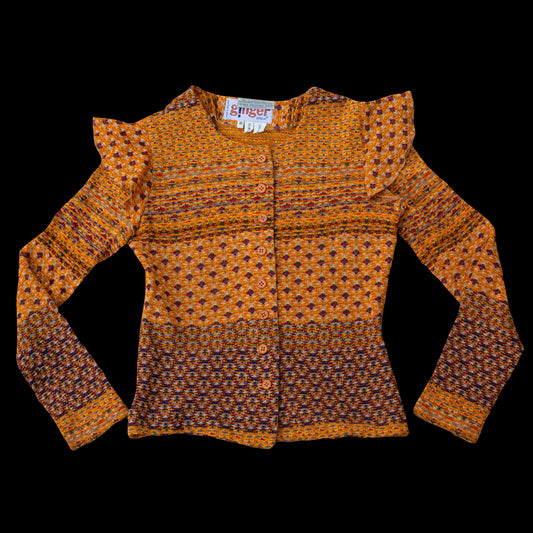 1960s Mary Quant's Ginger Group Intarsia Cardigan