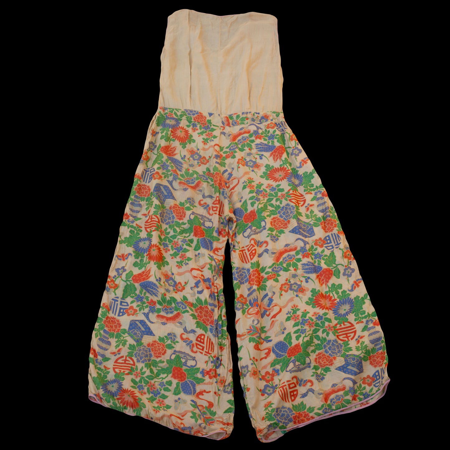 1920s Chinese Pongee Silk Jumpsuit