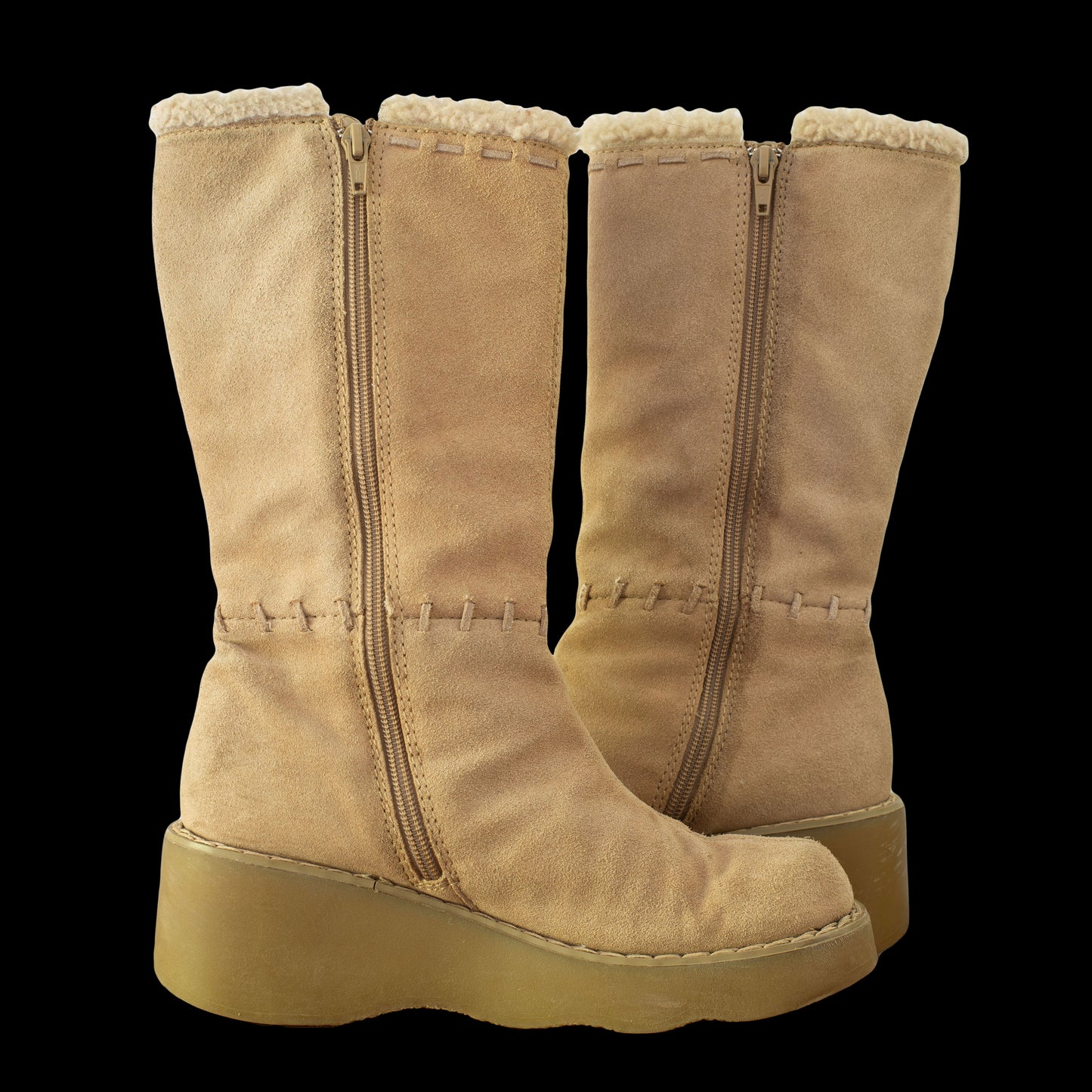 1990s Suede Platform Boots by Xhilaration 6.5