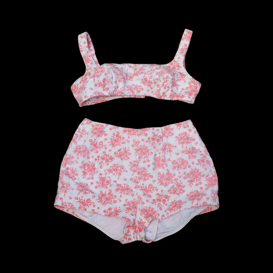 1960s Floral Cotton Swimsuit Set by Jantzen