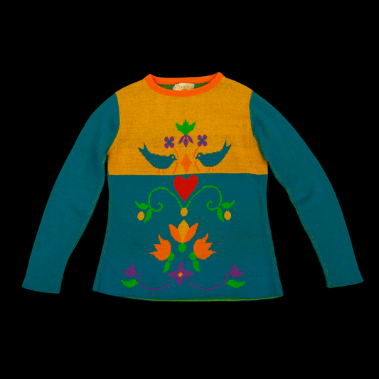 1970s Intarsia Sweater Charlie's Girls by Erika Elias