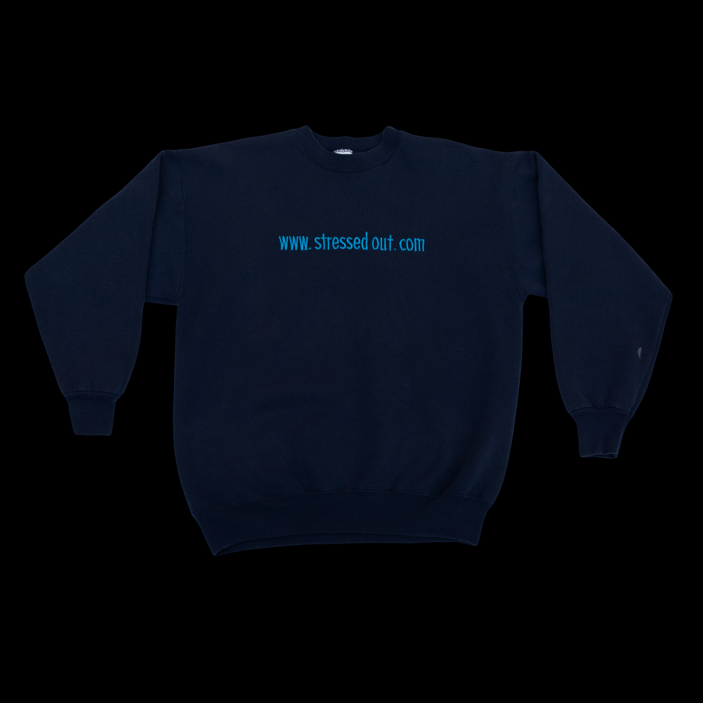 1990s www.stressedout.com Embroidered Sweatshirt