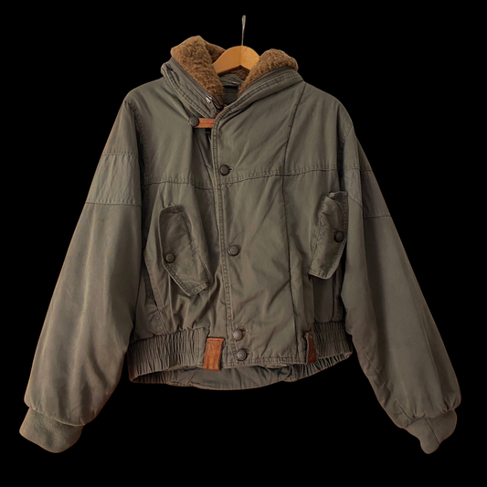1980s Green Cotton Bomber Jacket
