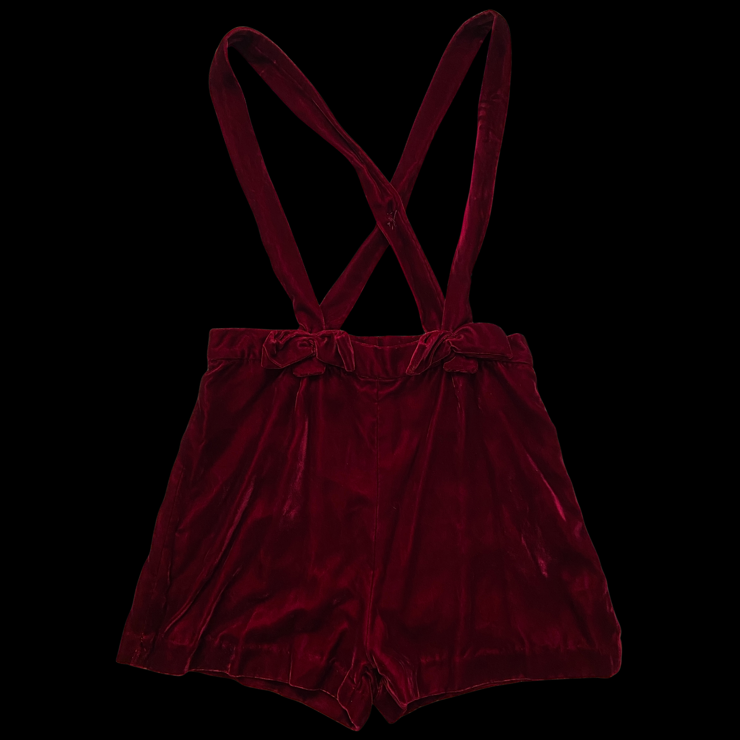 1960s Red Velvet Playsuit