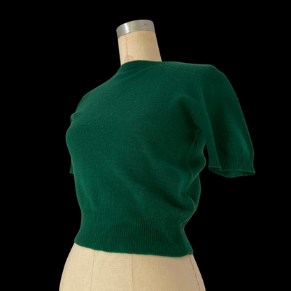 1940s Green Wool Sweater