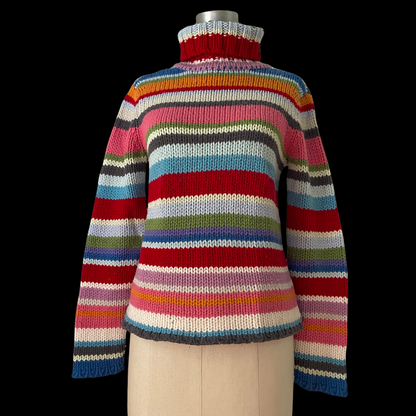 Vintage Gap Rainbow Sweater Holiday 2000