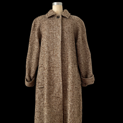 1980s does 1940s Brown Tweed Coat