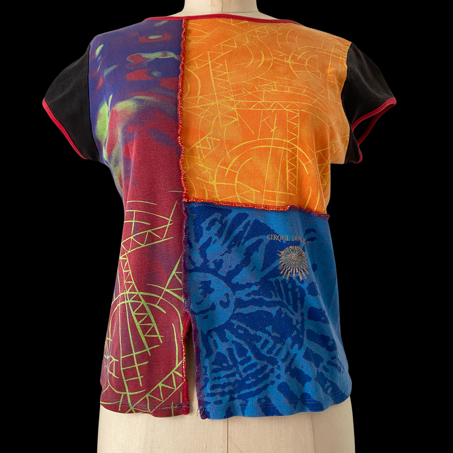 1990s Cirque Du Soleil Patchwork Baby Tee