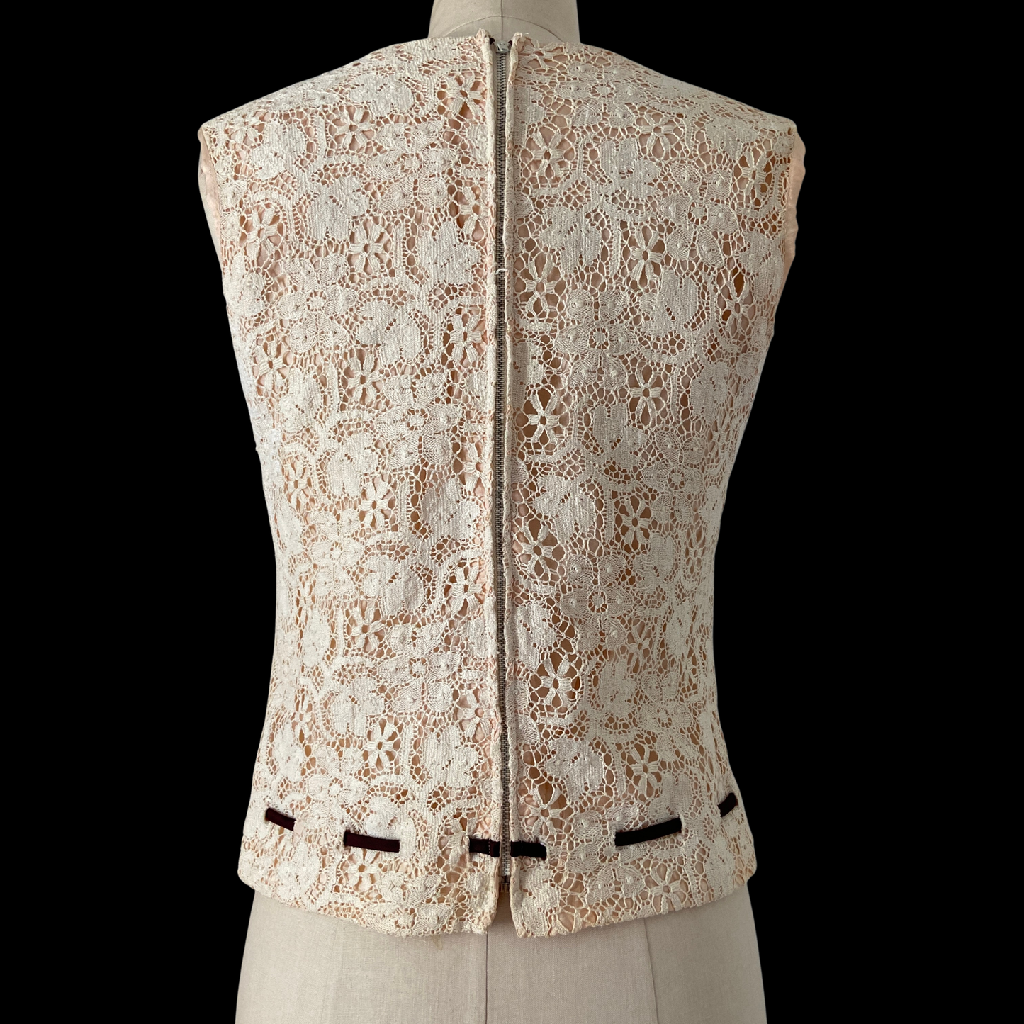 1960s Cream Lace Top