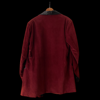 1940s Red Corduroy Smoking Jacket