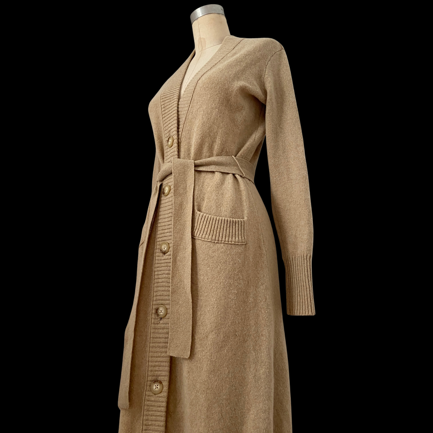 1990s Ralph Lauren Lambswool Cardigan Dress