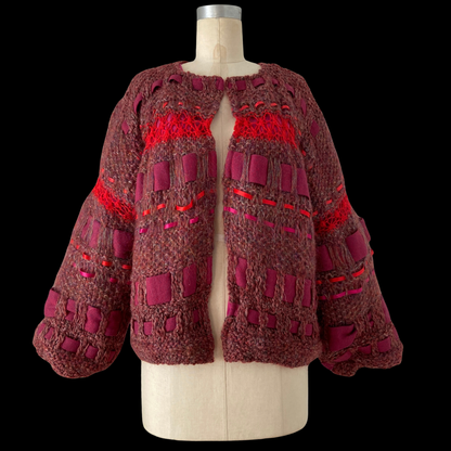 1980s Mohair Art to Wear Cardigan by Yvonne Bergin