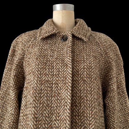1980s does 1940s Brown Tweed Coat