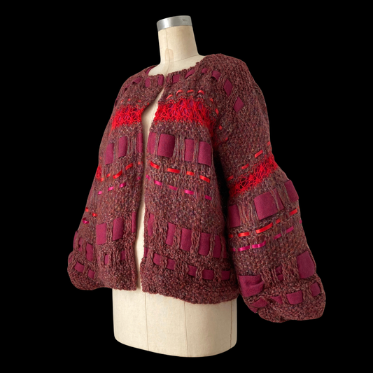 1980s Mohair Art to Wear Cardigan by Yvonne Bergin