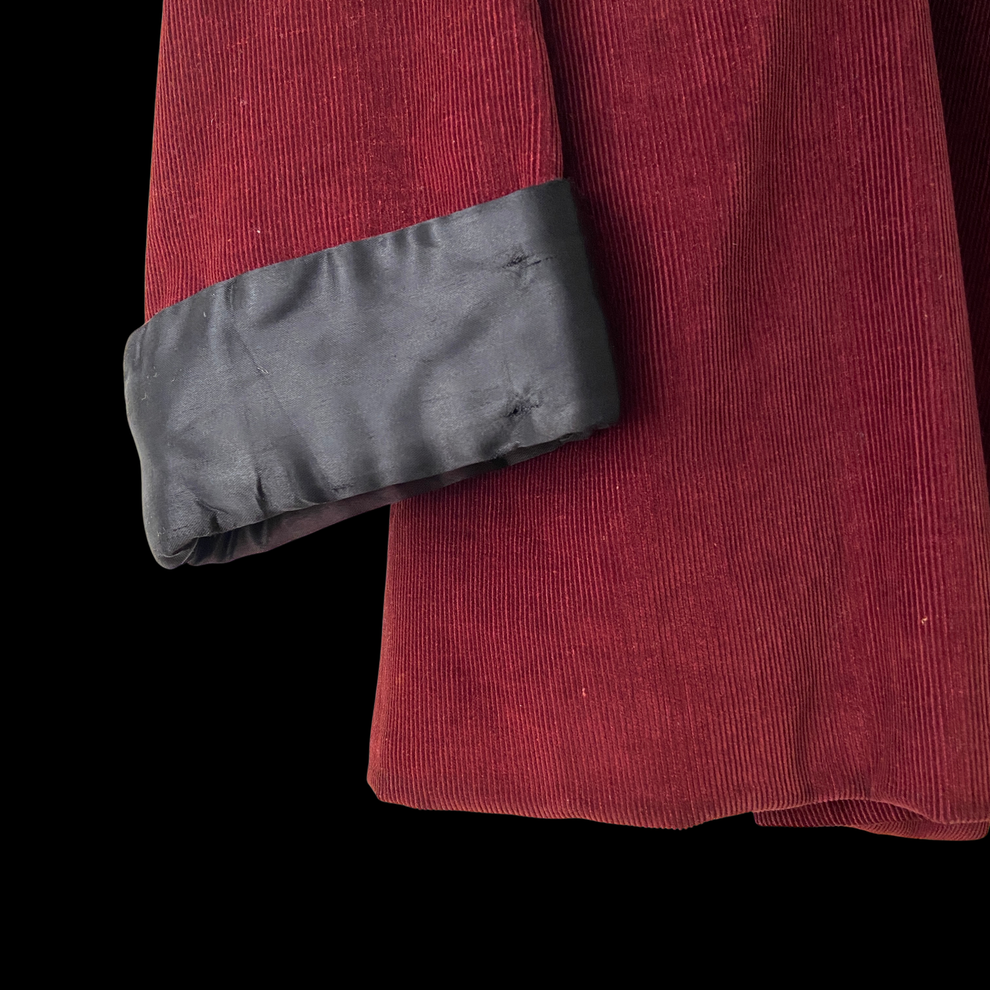 1940s Red Corduroy Smoking Jacket