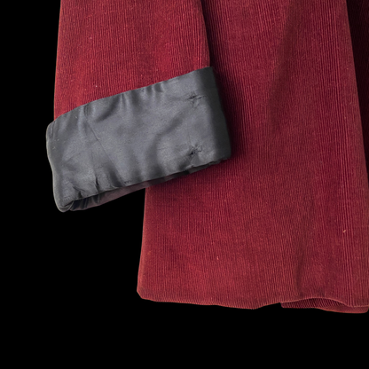 1940s Red Corduroy Smoking Jacket