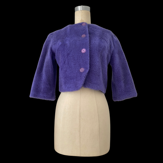 1960s Purple Faux Fur Jacket